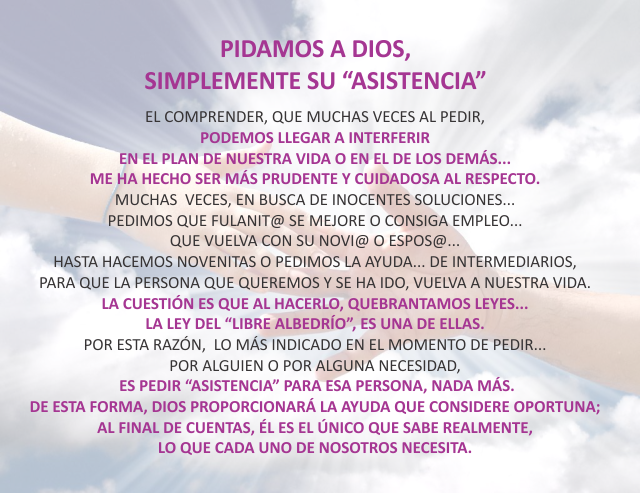 Pidamos a Dios,  simplemente su 